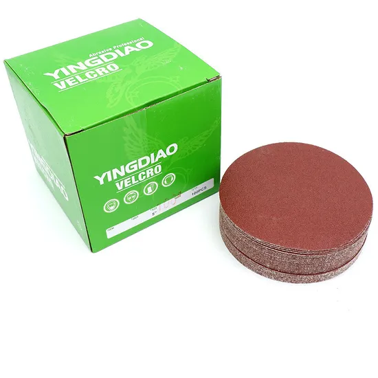 穴付き/穴なし三角形マウスフックアンドループサンディングディスク研磨用